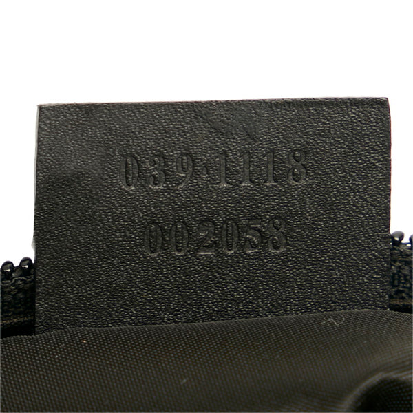 グッチ GGキャンバス ポーチ コスメポーチ 039 1118 ブラック キャンバス レザー レディース GUCCI 【中古】