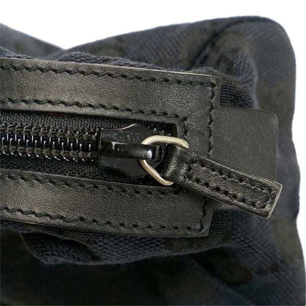 グッチ GGキャンバス ポーチ コスメポーチ 039 1118 ブラック キャンバス レザー レディース GUCCI 【中古】