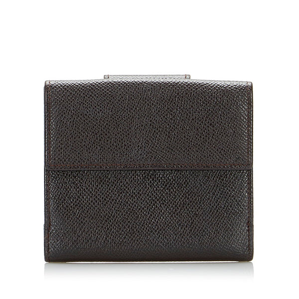 ブルガリ 二つ折り財布 ブラウン レザー レディース BVLGARI 【中古】