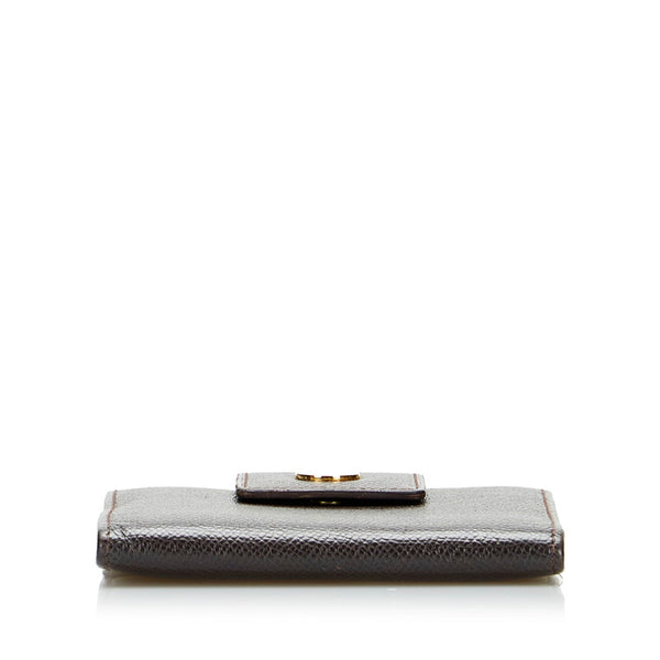 ブルガリ 二つ折り財布 ブラウン レザー レディース BVLGARI 【中古】