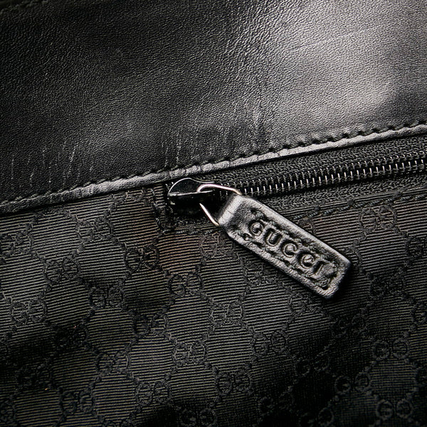 グッチ シェリーライン トートバッグ 002 1134 ブラック ベージュ レザー メンズ GUCCI 【中古】