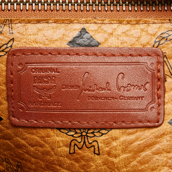 エム シー エム ヴィセトス ロゴグラム トートバッグ ショルダーバッグ ブラウン PVC レディース MCM 【中古】