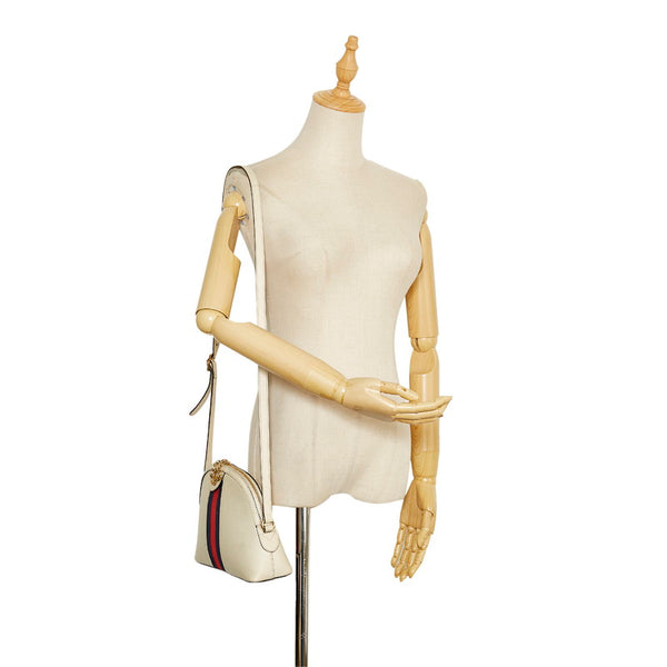 グッチ オフディアGG 斜め掛け ショルダーバッグ  499621 ホワイト アイボリー レザー レディース GUCCI 【中古】