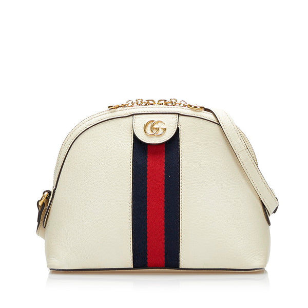 グッチ オフディアGG 斜め掛け ショルダーバッグ  499621 ホワイト アイボリー レザー レディース GUCCI 【中古】