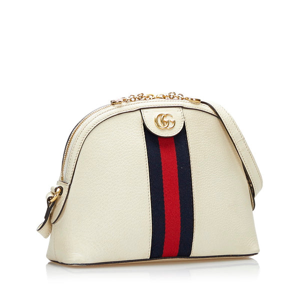 グッチ オフディアGG 斜め掛け ショルダーバッグ  499621 ホワイト アイボリー レザー レディース GUCCI 【中古】