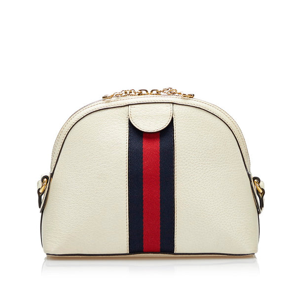 グッチ オフディアGG 斜め掛け ショルダーバッグ  499621 ホワイト アイボリー レザー レディース GUCCI 【中古】