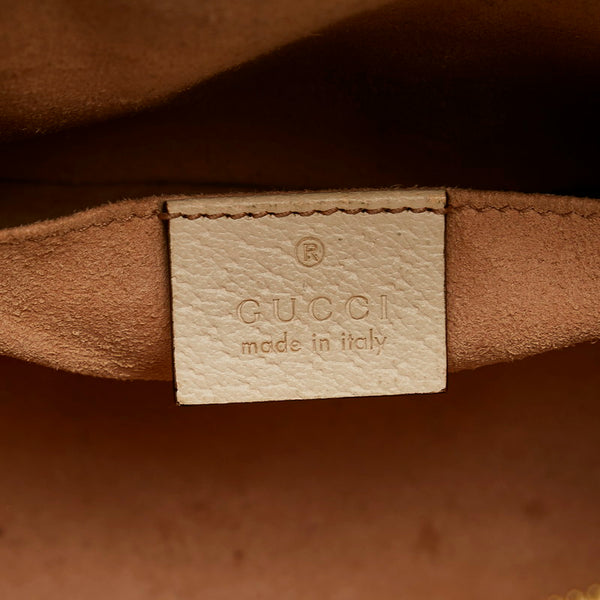 グッチ オフディアGG 斜め掛け ショルダーバッグ  499621 ホワイト アイボリー レザー レディース GUCCI 【中古】