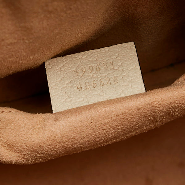 グッチ オフディアGG 斜め掛け ショルダーバッグ  499621 ホワイト アイボリー レザー レディース GUCCI 【中古】