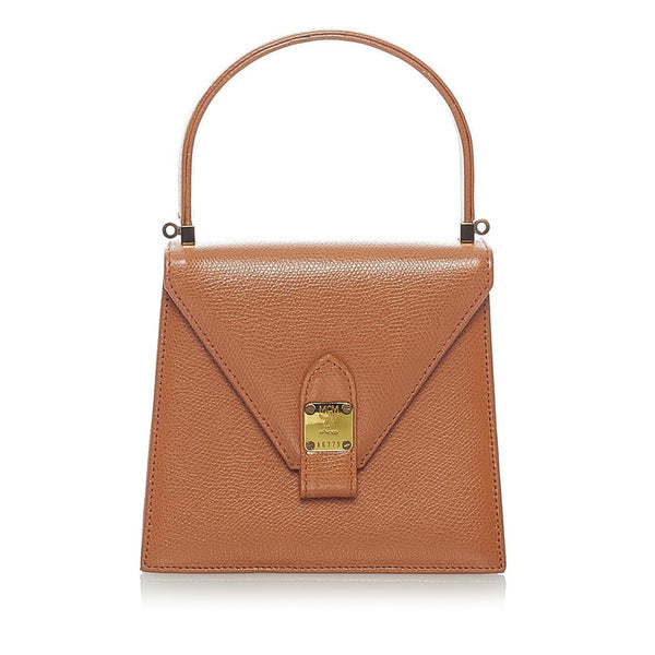 エム シー エム ミニ ハンドバッグ ショルダーバッグ 2WAY ブラウン レザー レディース MCM 【中古】