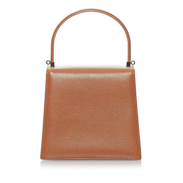 エム シー エム ミニ ハンドバッグ ショルダーバッグ 2WAY ブラウン レザー レディース MCM 【中古】