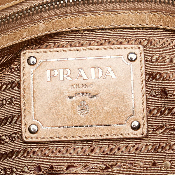 プラダ ワンショルダーバッグ ベージュ レザー レディース PRADA 【中古】