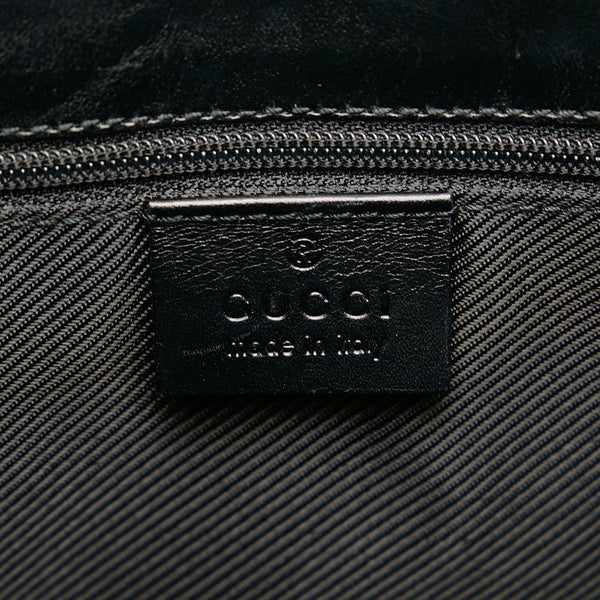 グッチ ジャッキー GGキャンバス ハンドバッグ 002 1067 ブラック キャンバス レザー レディース GUCCI 【中古】