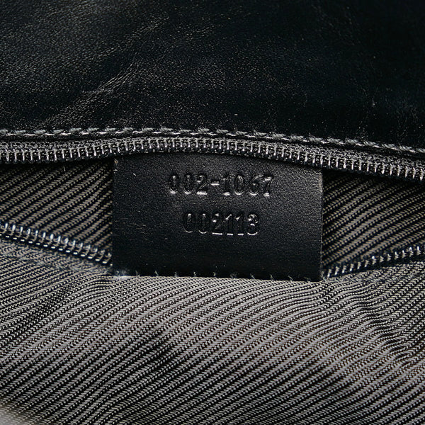 グッチ ジャッキー GGキャンバス ハンドバッグ 002 1067 ブラック キャンバス レザー レディース GUCCI 【中古】