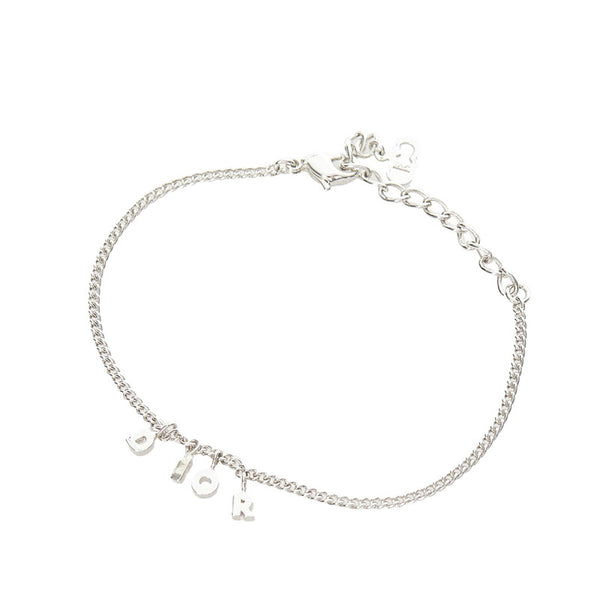 ディオール シルバー メタル ロゴ ブレスレット レディース Dior 【中古】
