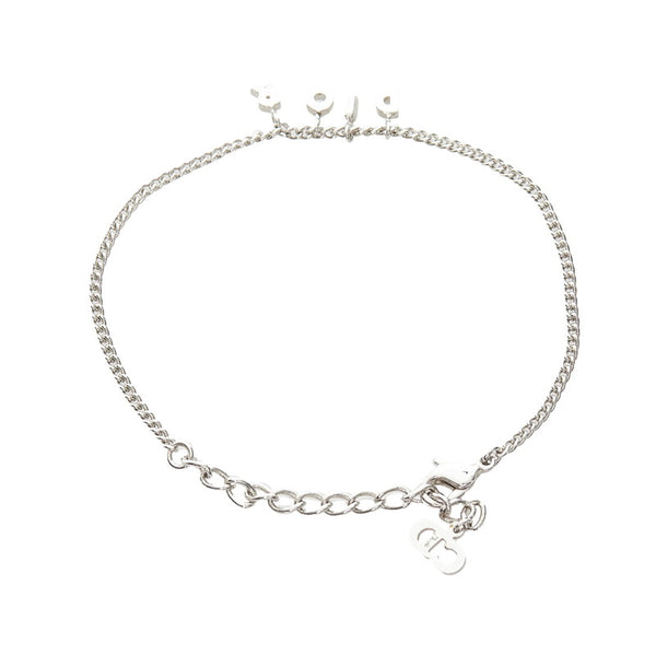ディオール シルバー メタル ロゴ ブレスレット レディース Dior 【中古】