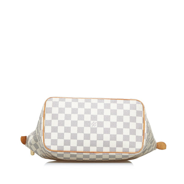 ルイ ヴィトン ダミエ アズール サレヤPM ハンドバッグ トートバッグ N51186 ホワイト PVC レザー レディース LOUIS VUITTON 【中古】