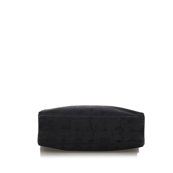 エム シー エム ブラック ナイロン レザー プラスチック ハンドバッグ レディース MCM 【中古】