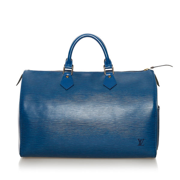 ルイ ヴィトン エピ スピーディ 40 ボストンバッグ M42985 トレドブルー レザー レディース LOUIS VUITTON 【中古】