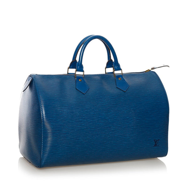 ルイ ヴィトン エピ スピーディ 40 ボストンバッグ M42985 トレドブルー レザー レディース LOUIS VUITTON 【中古】