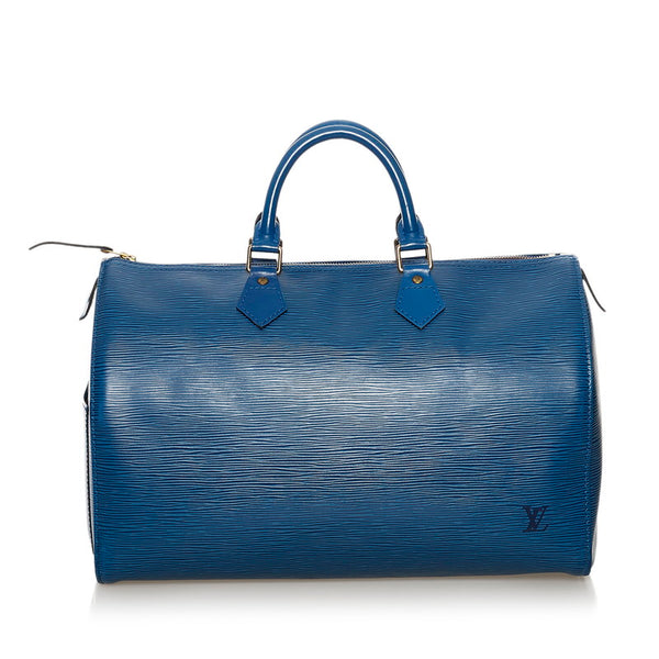 ルイ ヴィトン エピ スピーディ 40 ボストンバッグ M42985 トレドブルー レザー レディース LOUIS VUITTON 【中古】