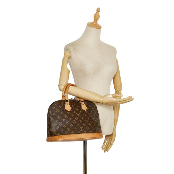 ルイ ヴィトン モノグラム アルマPM ハンドバッグ M51130 ブラウン PVC レザー レディース LOUIS VUITTON 【中古】