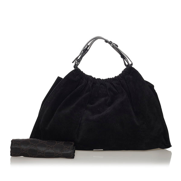 グッチ ハンドバッグ 001 4335 213317 ブラック スウェード レディース GUCCI 【中古】