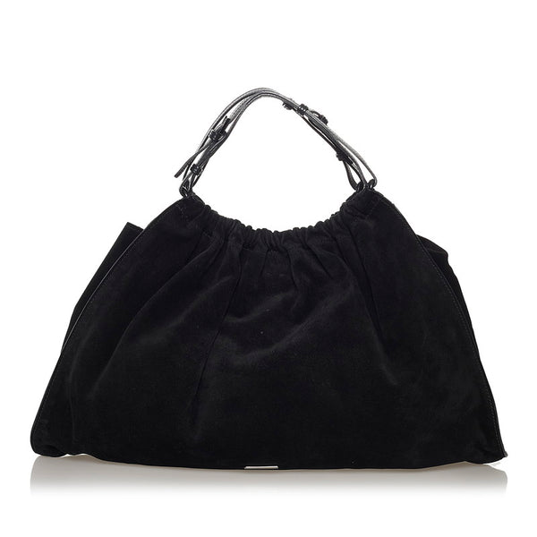 グッチ ハンドバッグ 001 4335 213317 ブラック スウェード レディース GUCCI 【中古】