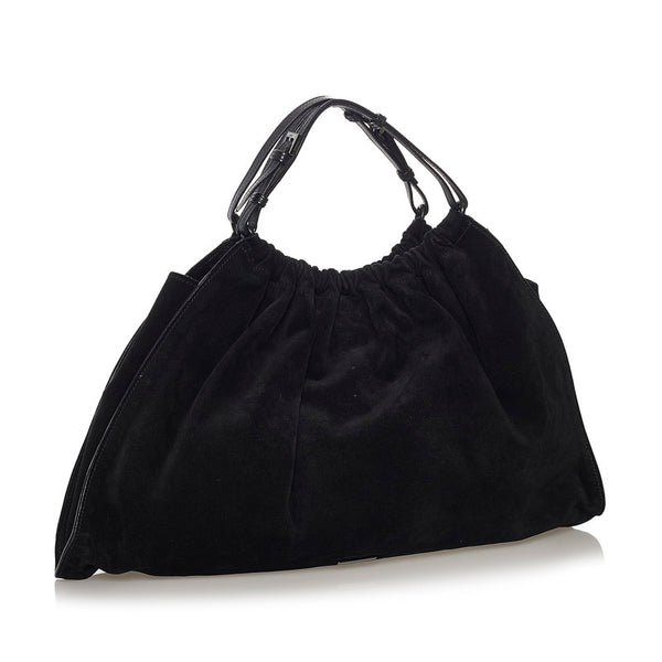 グッチ ハンドバッグ 001 4335 213317 ブラック スウェード レディース GUCCI 【中古】