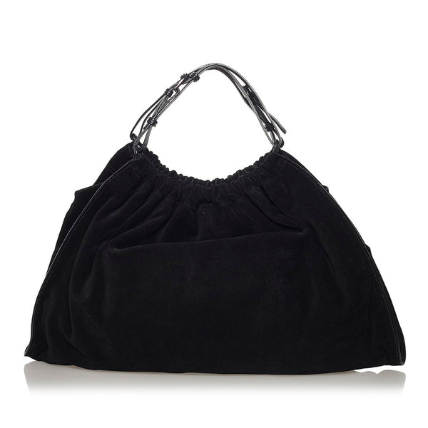 グッチ ハンドバッグ 001 4335 213317 ブラック スウェード レディース GUCCI 【中古】