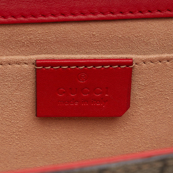 グッチ GGアップルプリント チェーン ショルダーバッグ  409487 ベージュ レッド PVC レザー レディース GUCCI 【中古】