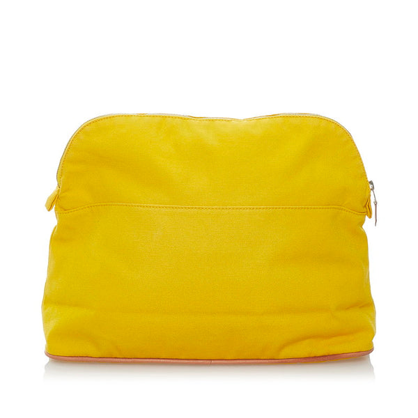 エルメス ボリードポーチGM ポーチ イエロー コットン レディース HERMES 【中古】