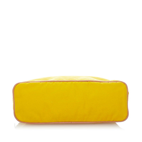 エルメス ボリードポーチGM ポーチ イエロー コットン レディース HERMES 【中古】