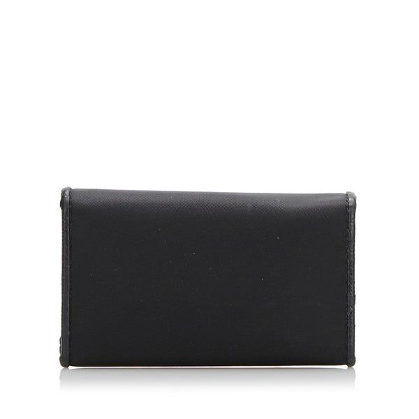 プラダ 6連 キーケース 1PG222 ブラック NERO ナイロン レザー レディース PRADA 【中古】