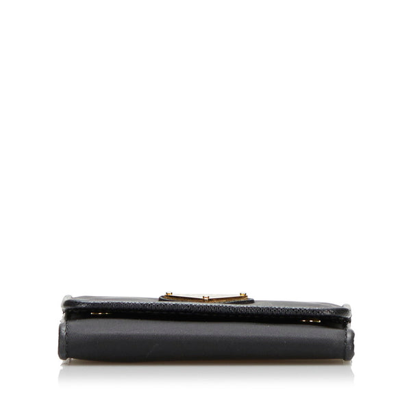 プラダ 6連 キーケース 1PG222 ブラック NERO ナイロン レザー レディース PRADA 【中古】
