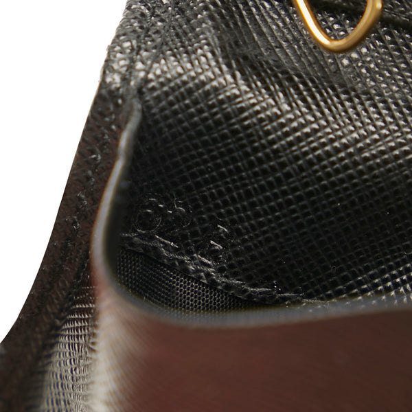 プラダ 6連 キーケース 1PG222 ブラック NERO ナイロン レザー レディース PRADA 【中古】