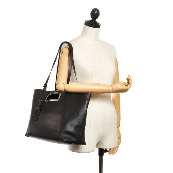 プラダ ハンドバッグ ショルダーバッグ 2WAY 1BG039 ブラック レザー レディース PRADA 【中古】