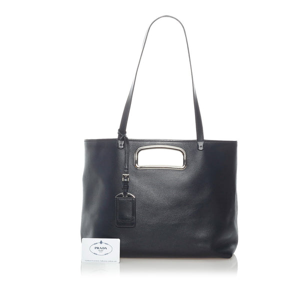 プラダ ハンドバッグ ショルダーバッグ 2WAY 1BG039 ブラック レザー レディース PRADA 【中古】