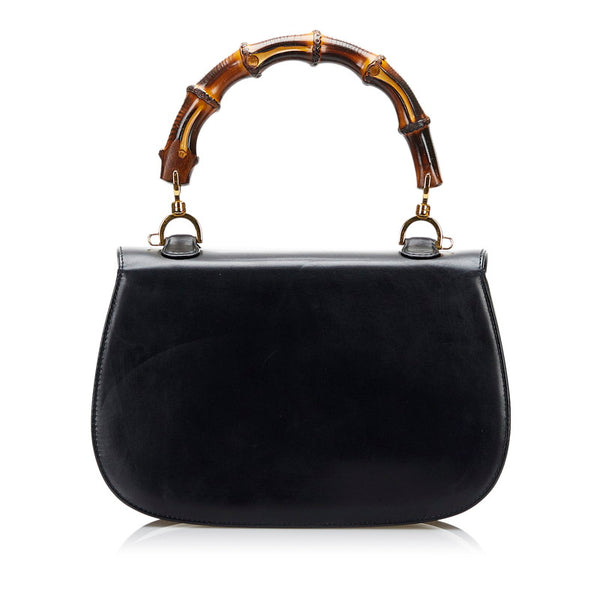 グッチ バンブー ハンドバッグ ショルダーバッグ 2WAY 000 46 ブラック レザー レディース GUCCI 【中古】