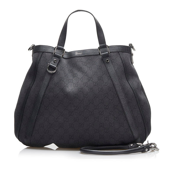 グッチ GGキャンバス ワンショルダーバッグ ハンドバッグ 2WAY 268641 ブラック キャンバス レザー レディース GUCCI 【中古】