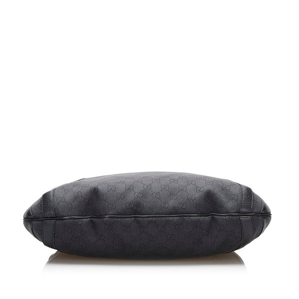 グッチ GGキャンバス ワンショルダーバッグ ハンドバッグ 2WAY 268641 ブラック キャンバス レザー レディース GUCCI 【中古】