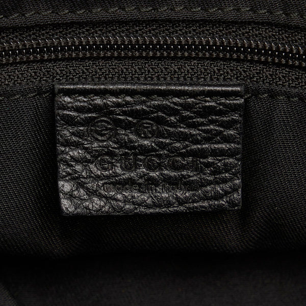 グッチ GGキャンバス ワンショルダーバッグ ハンドバッグ 2WAY 268641 ブラック キャンバス レザー レディース GUCCI 【中古】