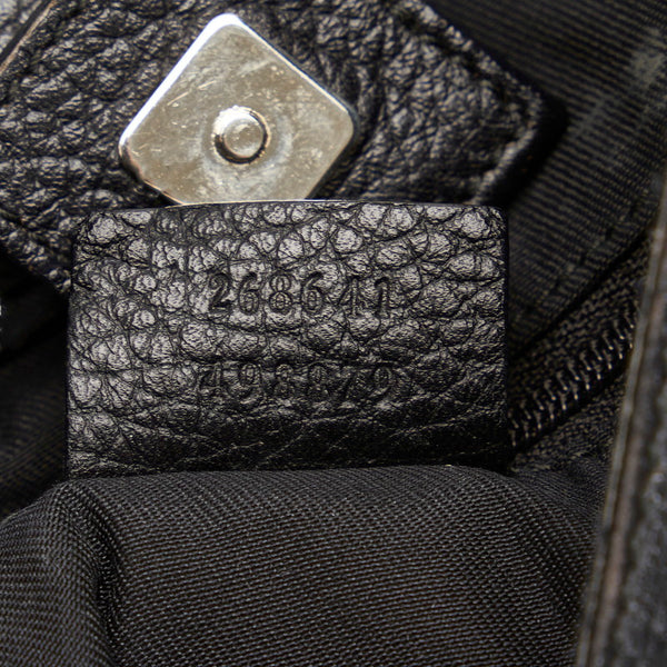 グッチ GGキャンバス ワンショルダーバッグ ハンドバッグ 2WAY 268641 ブラック キャンバス レザー レディース GUCCI 【中古】