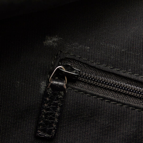 グッチ GGキャンバス ワンショルダーバッグ ハンドバッグ 2WAY 268641 ブラック キャンバス レザー レディース GUCCI 【中古】