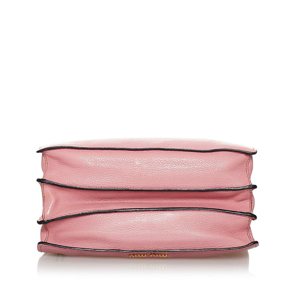 ミュウミュウ ハンドバッグ ショルダーバッグ 2WAY ピンク レザー レディース MIUMIU 【中古】