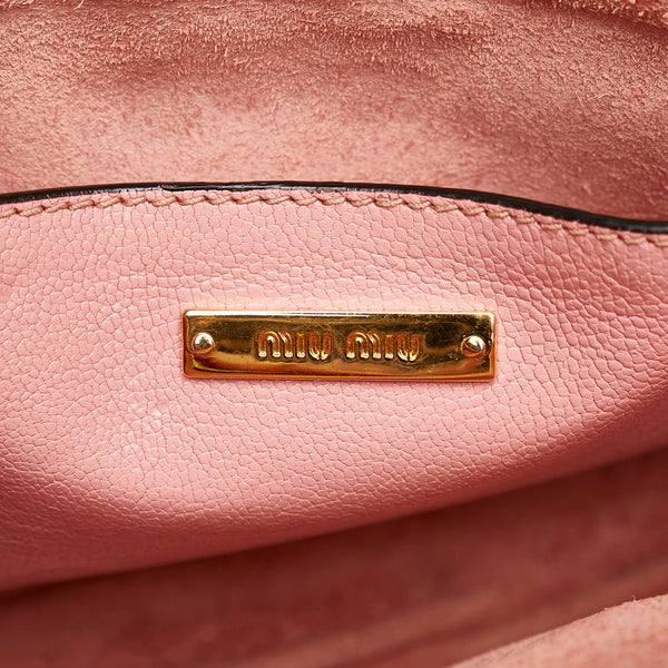 ミュウミュウ ハンドバッグ ショルダーバッグ 2WAY ピンク レザー レディース MIUMIU 【中古】