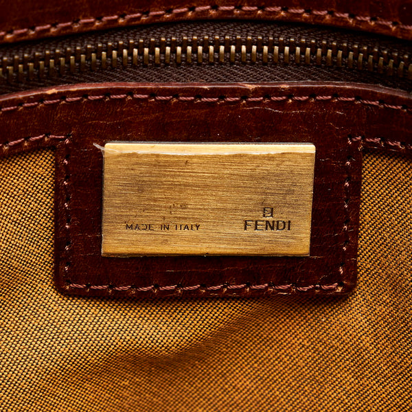 フェンディ ズッカ エトニコ ハンドバッグ 8BN157 ブラウン キャンバス レザー レディース FENDI 【中古】