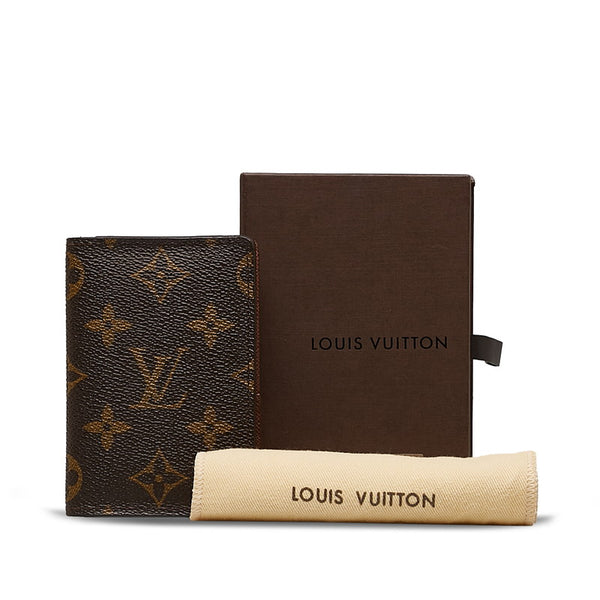 ルイ ヴィトン モノグラム オーガナイザードゥポッシュ カードケース M60502 ブラウン PVC レザー レディース LOUIS VUITTON 【中古】