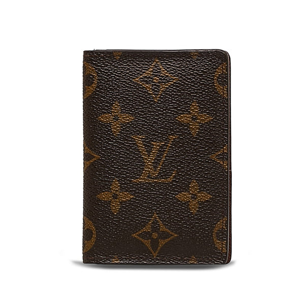 ルイ ヴィトン モノグラム オーガナイザードゥポッシュ カードケース M60502 ブラウン PVC レザー レディース LOUIS VUITTON 【中古】