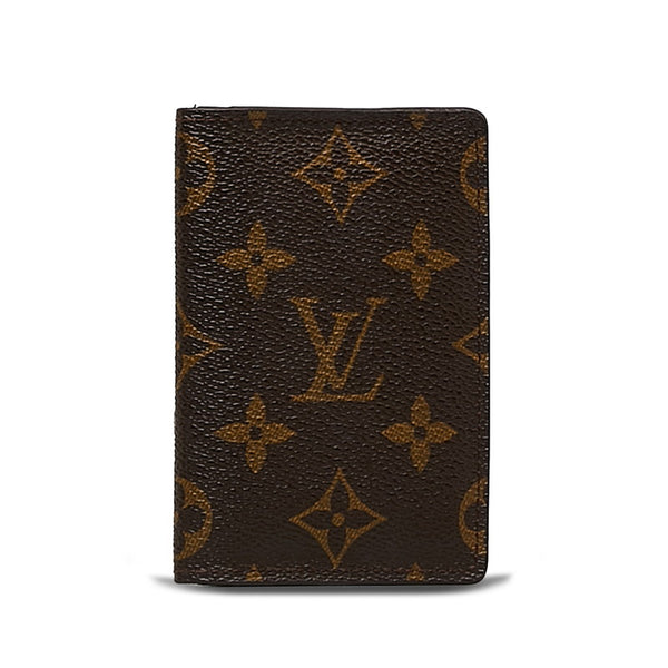 ルイ ヴィトン モノグラム オーガナイザードゥポッシュ カードケース M60502 ブラウン PVC レザー レディース LOUIS VUITTON 【中古】