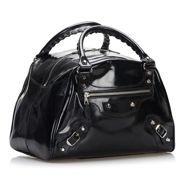 バレンシアガ ハンドバッグ 203249 ブラック エナメル レディース BALENCIAGA 【中古】